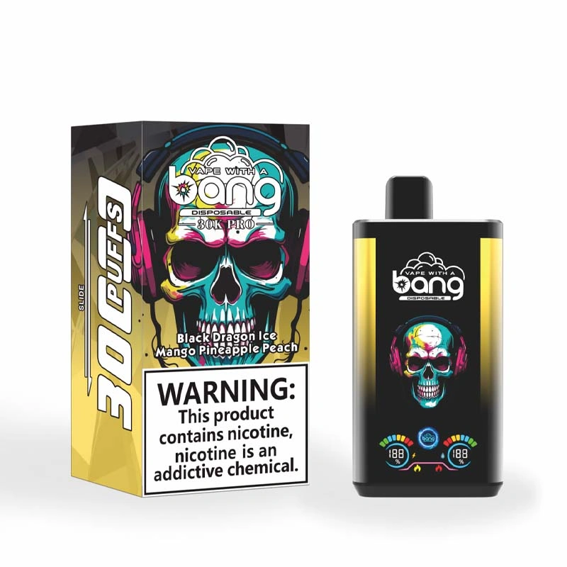 Bang 30K Pro 30,000 Puffs Dual Flavor Vape Black Dragon Ice and Mango Pineapple Peach Bang 30K Pro 30,000 Puffs Dual Flavor Vape Black Dragon Ice and Mango Pineapple Peach