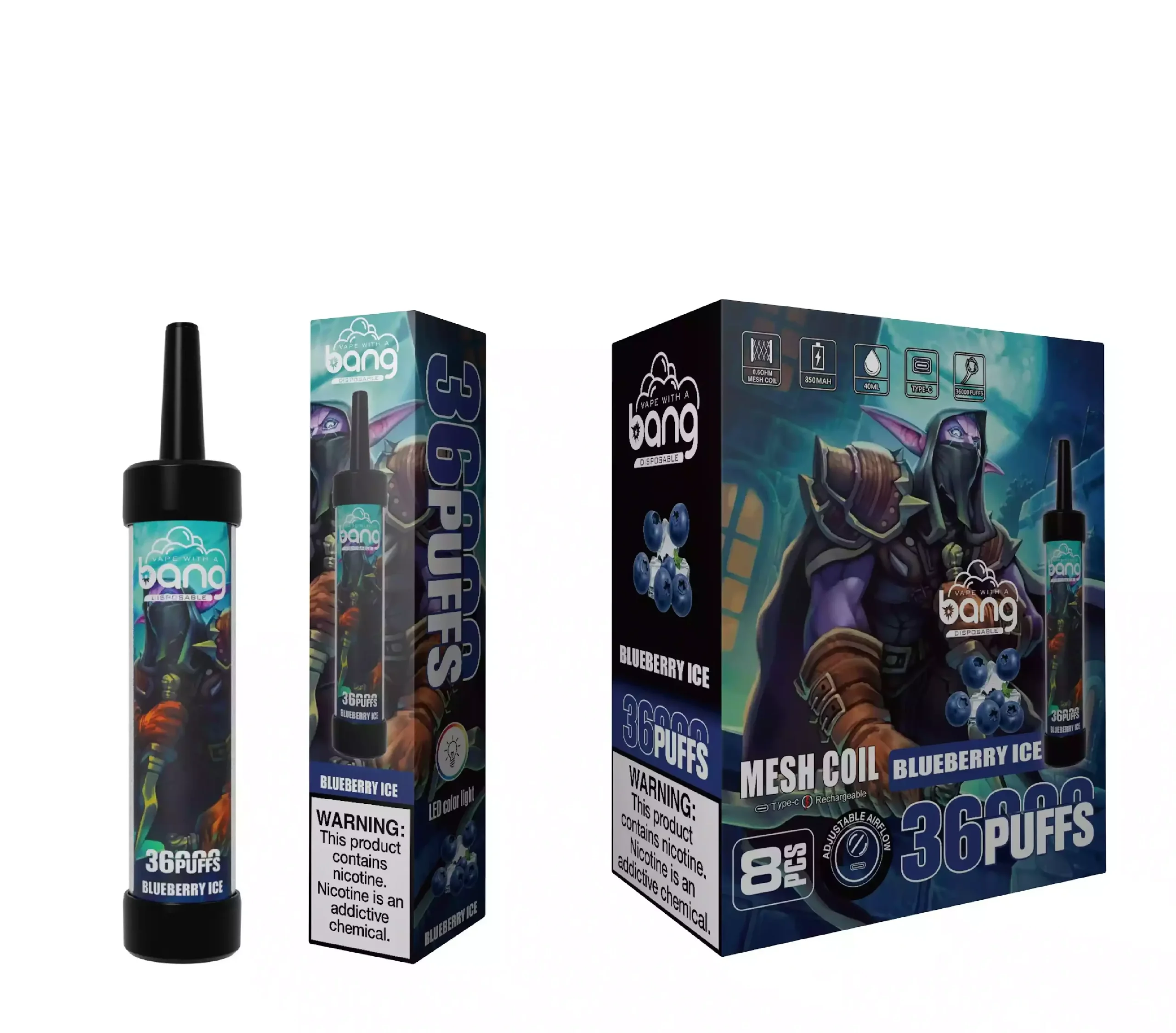 Bang 36000 Puffs Disposable Vape Blueberry Ice Bang 36000 Puffs Disposable Vape Blueberry Ice