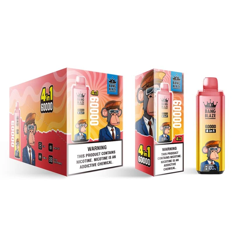 Bang Blaze 60K Puffs 4-in-1 Disposable Vape Blueberry Ice & Peach Mango Watermelon & Passion Kiss & Melon Apple Bang Blaze 60K Puffs 4-in-1 Disposable Vape Blueberry Ice & Peach Mango Watermelon & Passion Kiss & Melon Apple