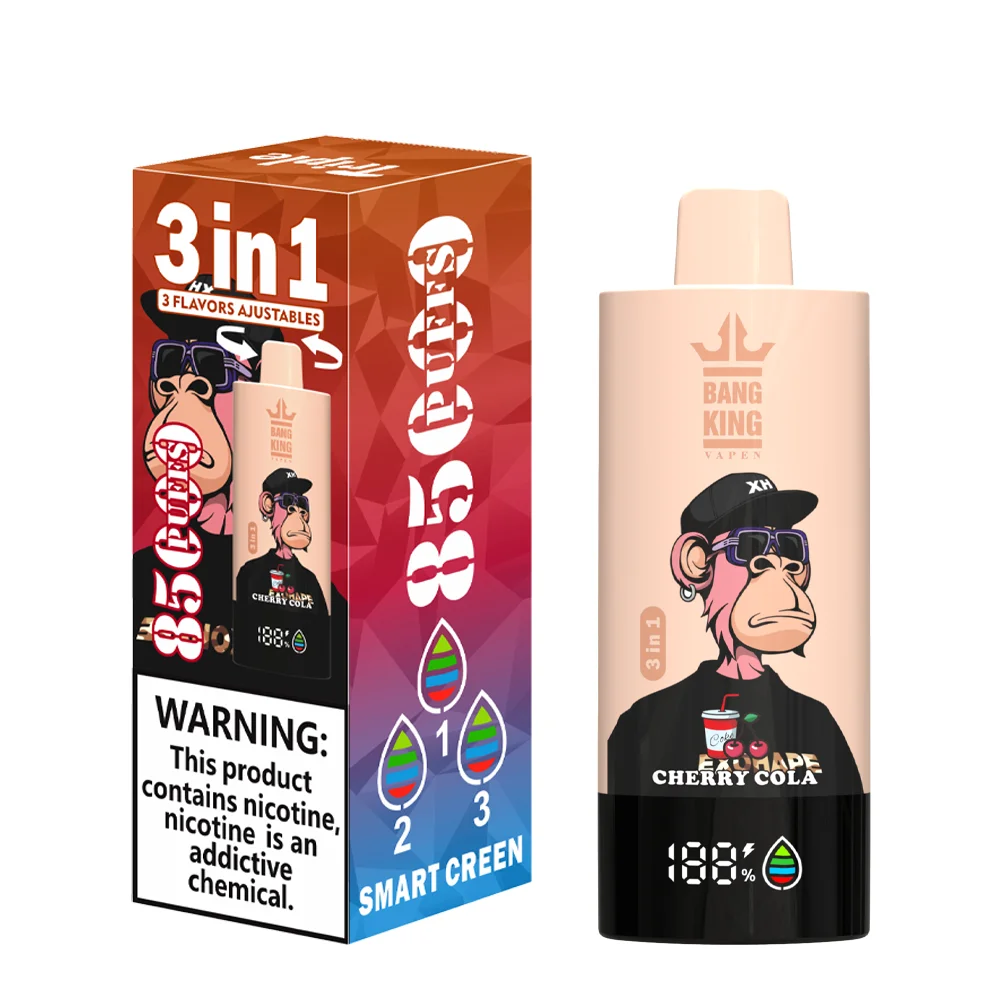 Bang King Triple 85K Puffs 3 in 1 Disposable Vape Cola Ice and Mr Blue and Cherry Cola Bang King Triple 85K Puffs 3 in 1 Disposable Vape Cola Ice and Mr Blue and Cherry Cola