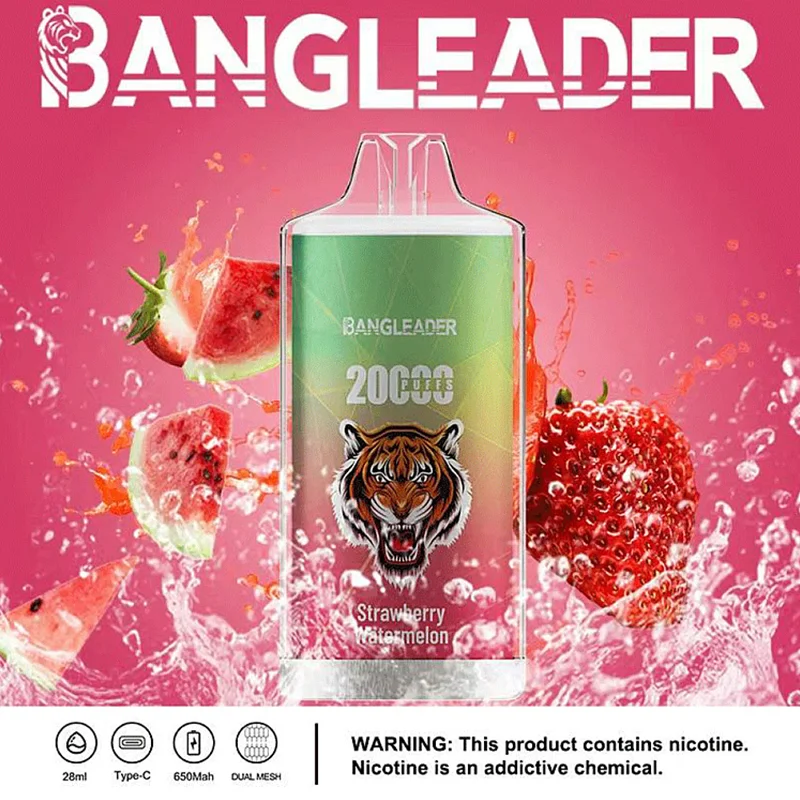 Bang Leader 20K Puffs Disposable Vape Dual Mesh Tiger Design Shipping from EU Warehouse Strawberry Watermelon Bang Leader 20K Puffs Disposable Vape Dual Mesh Tiger Design Shipping from EU Warehouse Strawberry Watermelon