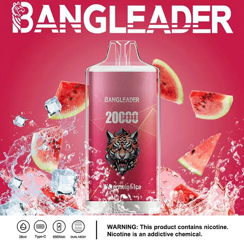 Bang Leader 20K Puffs Disposable Vape Dual Mesh Tiger Design Shipping from EU Warehouse Watermelon Ice Bang Leader 20K Puffs Disposable Vape Dual Mesh Tiger Design Shipping from EU Warehouse Watermelon Ice